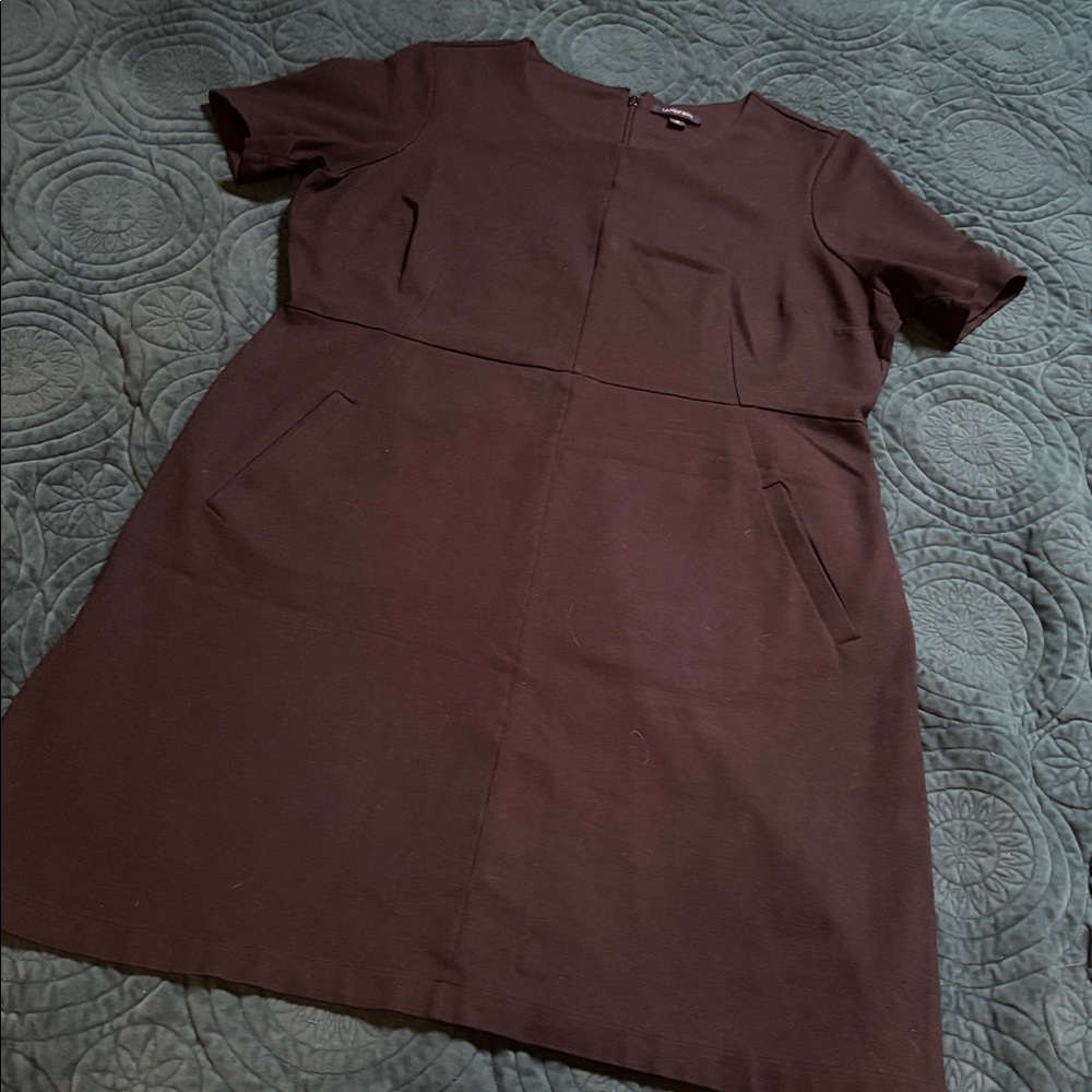 Lands' End Black Short Sleeve Dress